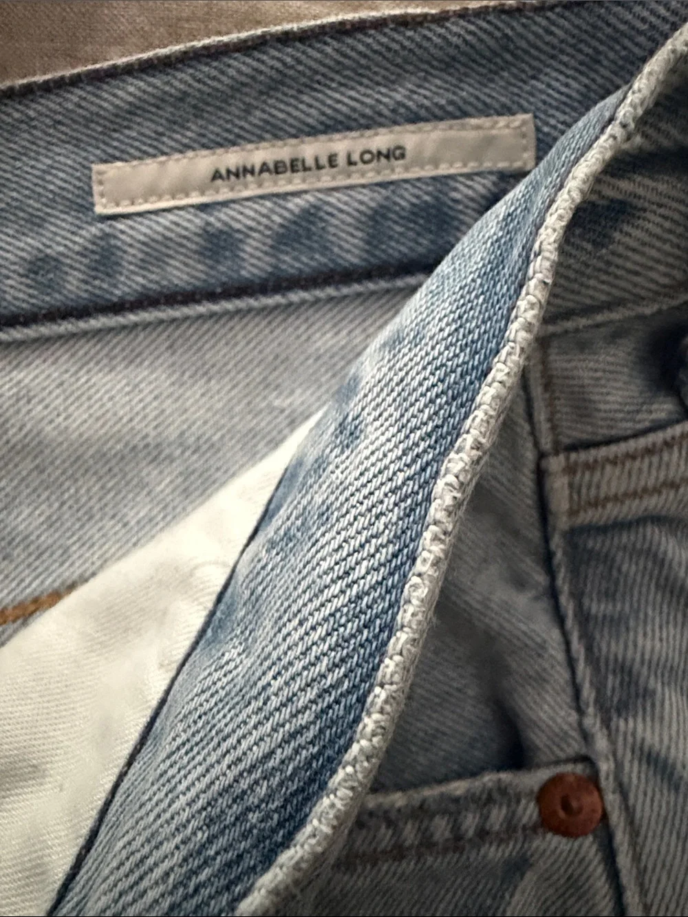Citizens of Humanity Annabelle Long Light Blue Distressed Denim Women's Shorts